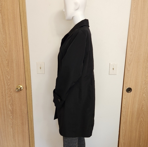 Black London Fog trench coat size large‎ - Picture 7 of 14